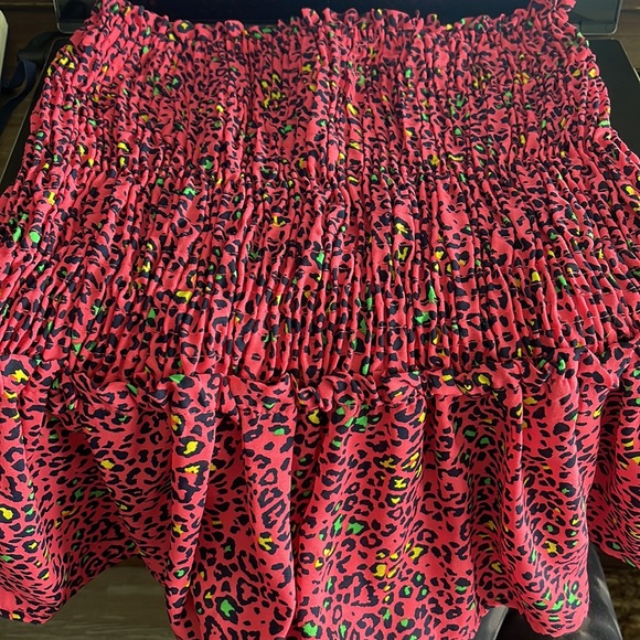 God Luck Gem Smocked Waist Mini Skirt Pink. Size small - Picture 3 of 6